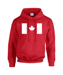 Canadian white flag Hoodie Red